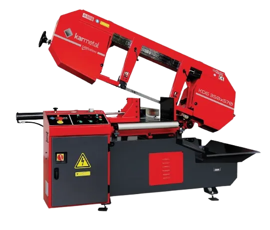 Karmetal KDG 350x570 Açılı Yarı Otomatik Şerit Testere