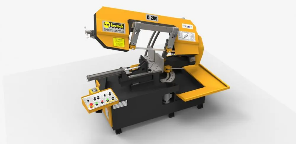 Kesmak Kesmak KMY 2DG 280 Çift Açılı Yarı Otomatik Şerit Testere - Şerit Testere Ürünler görsel 2