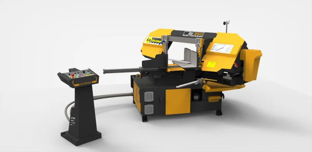 Kesmak Kesmak KMY 2DG 350 Çift Açılı Yarı Otomatik Şerit Testere - Şerit Testere Ürünler görsel 3