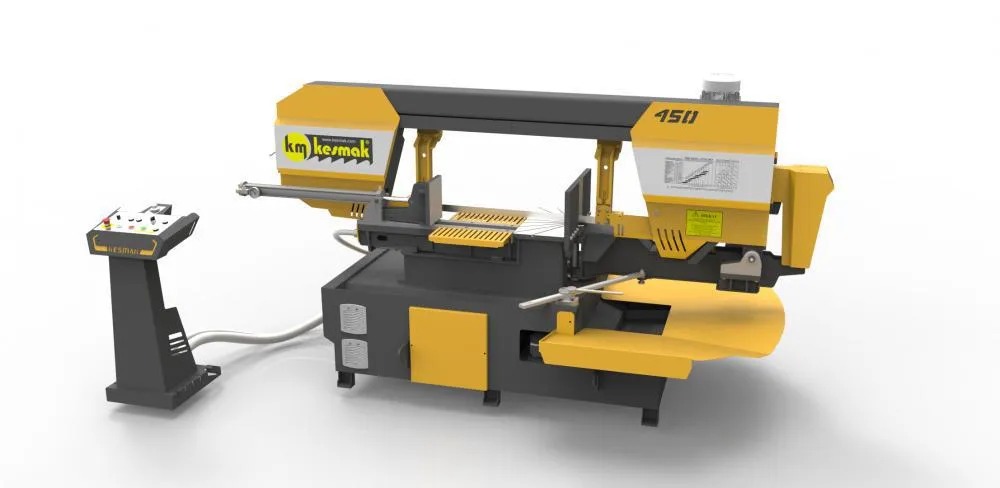 Kesmak Kesmak KMY 2DG 450 Çift Açılı Yarı Otomatik Şerit Testere - Şerit Testere Ürünler görsel 3