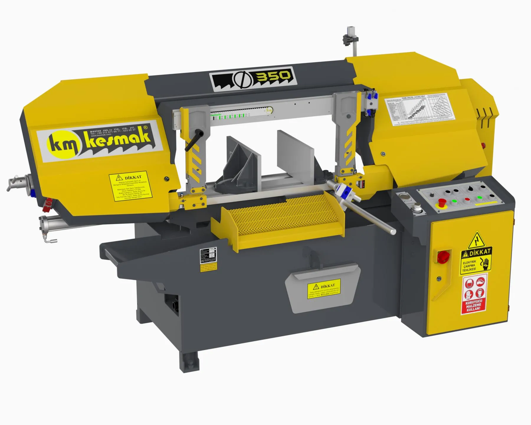 Kesmak Kesmak KMY 350 Yarı Otomatik Şerit Testere - Şerit Testere Ürünler görsel 5