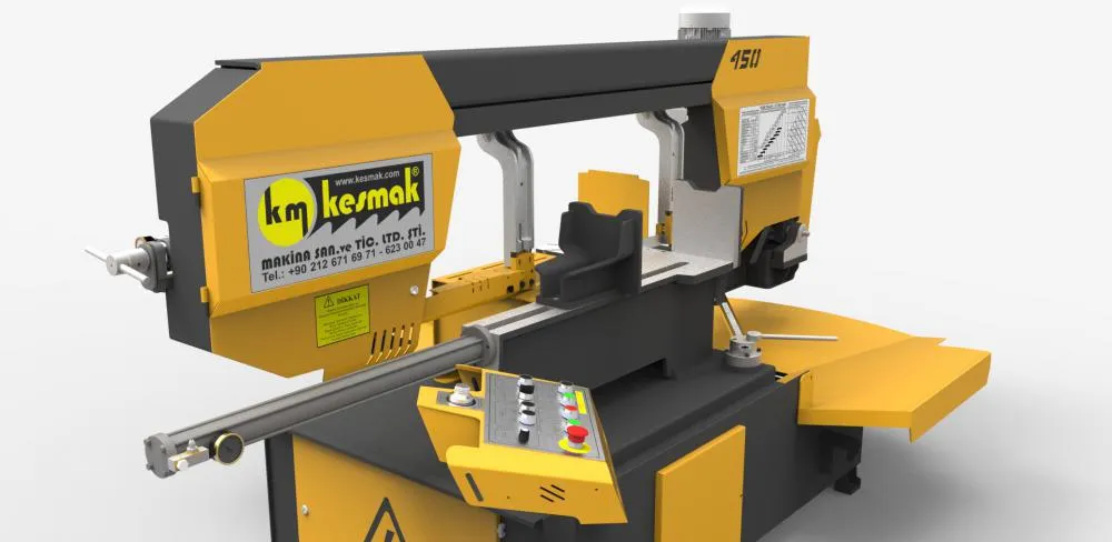 Kesmak Kesmak KMY DG 450 Açılı Yarı Otomatik Şerit Testere - Şerit Testere Ürünler görsel 4